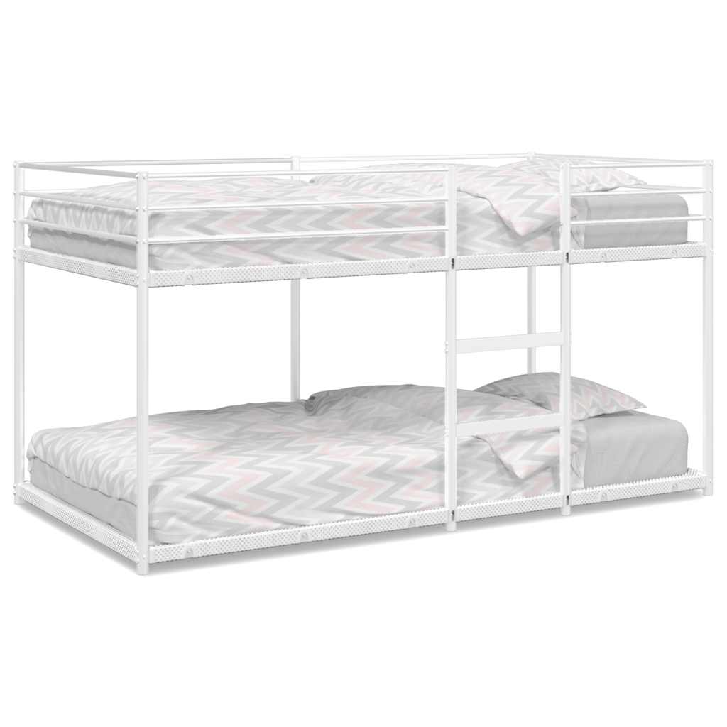 Vidaxl stapelbed zonder matras 90x190 cm staal wit