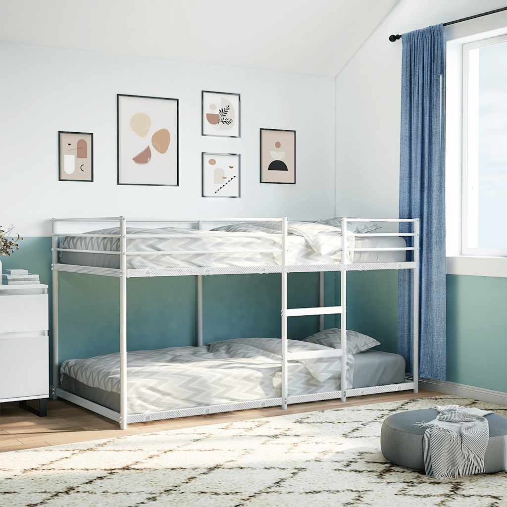 Vidaxl stapelbed zonder matras 90x190 cm staal wit
