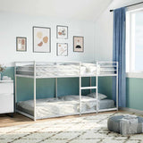 Vidaxl stapelbed zonder matras 90x190 cm staal wit