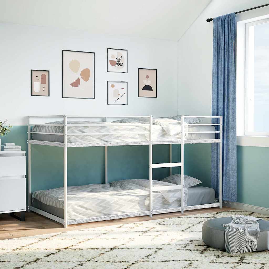 Vidaxl stapelbed zonder matras 100x190 cm staal wit