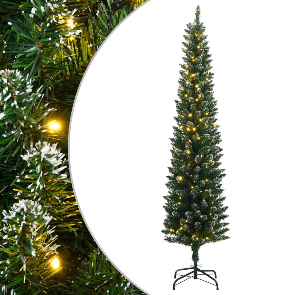 VidaXL Künstlicher Weihnachtsbaum schmal mit 300 LEDs 180 cm