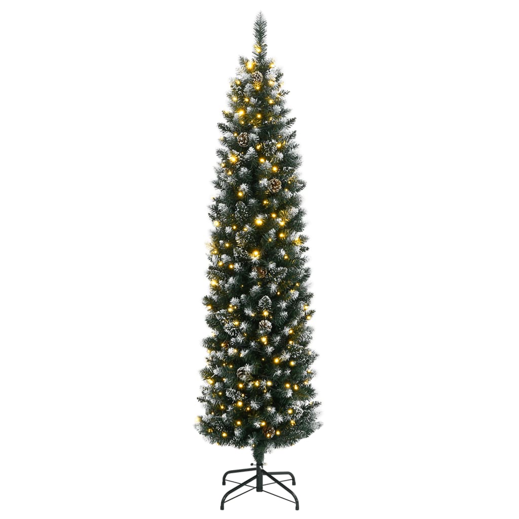 VidaXL Künstlicher Weihnachtsbaum schmal mit 150 LEDs 120 cm