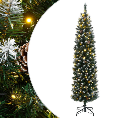 VidaXL Künstlicher Weihnachtsbaum schmal mit 300 LEDs 180 cm