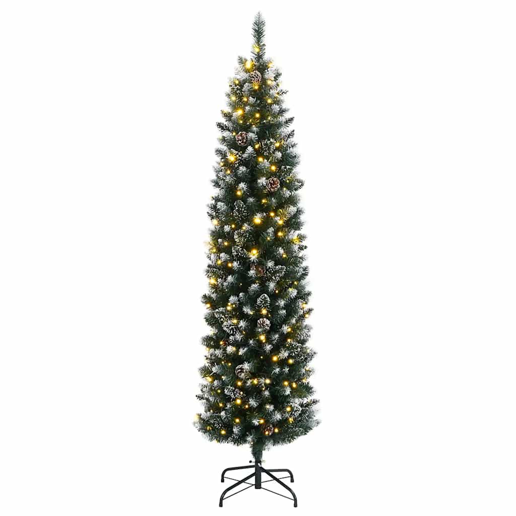 VidaXL Künstlicher Weihnachtsbaum schmal mit 300 LEDs 180 cm