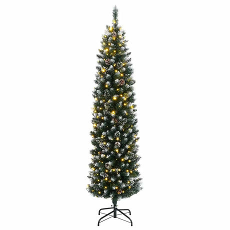 VidaXL Künstlicher Weihnachtsbaum schmal mit 300 LEDs 180 cm