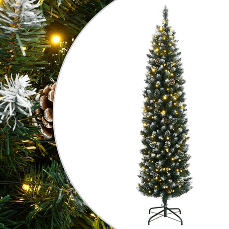 VidaXL Künstlicher Weihnachtsbaum schmal mit 300 LEDs 240 cm