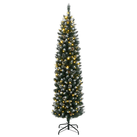 VidaXL Künstlicher Weihnachtsbaum schmal mit 300 LEDs 240 cm
