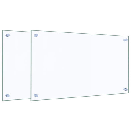 VidaXL Spritzschutz für die Küche, 2 Stück, 70 x 40 cm, gehärtetes Glas, transparent
