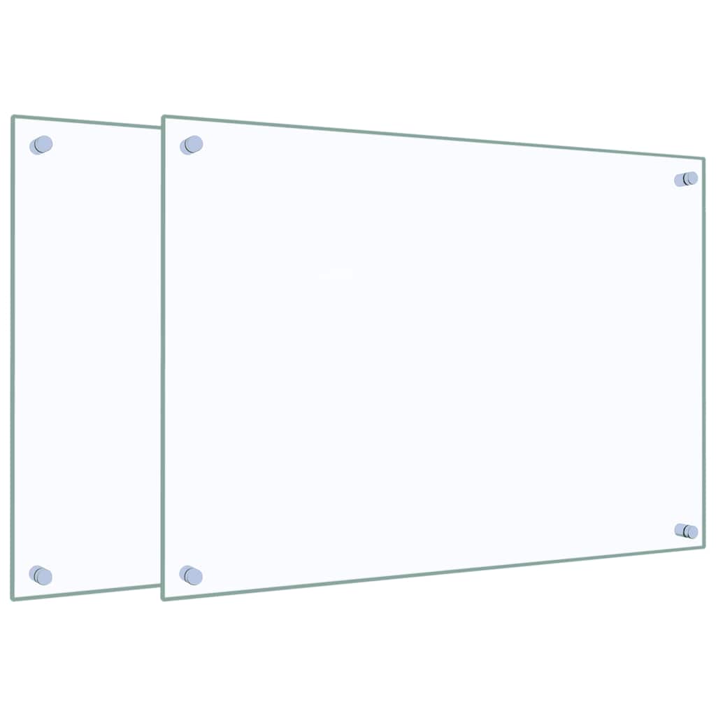 Vidaxx Küchenrückwände 2 Stk. 70x50 cm Hartglas transparent