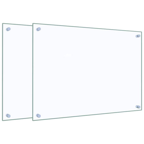VidaXL Spritzschutz für die Küche, 2 Stück, 70 x 50 cm, gehärtetes Glas, transparent