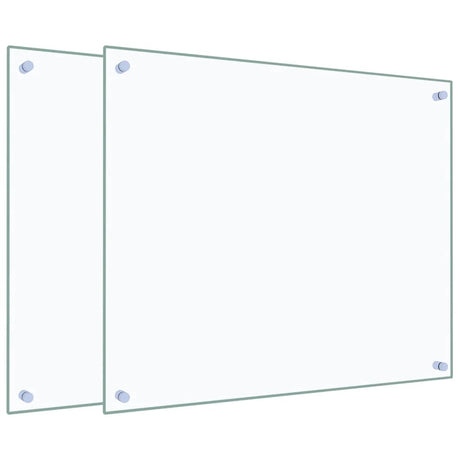 VidaXL Spritzschutz für die Küche, 2 Stück, 70 x 60 cm, gehärtetes Glas, transparent