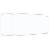 VidaXL Spritzschutz für die Küche, 2 Stück, 80 x 40 cm, gehärtetes Glas, transparent