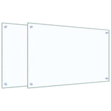 VidaXL Spritzschutz für die Küche, 2 Stück, 80 x 50 cm, gehärtetes Glas, transparent