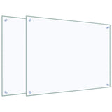 Vidaxx Küchenrückwände 2 Stk. 80x60 cm Hartglas transparent