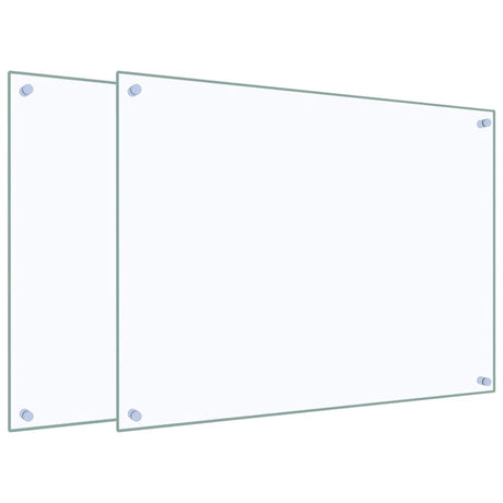 VidaXL Spritzschutz für die Küche, 2 Stück, 80 x 60 cm, gehärtetes Glas, transparent