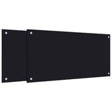 Vidaxx Küchenrückwände 2 Stk. 80x40 cm Hartglas schwarz