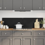 VidaXL Küchenspritzschutz 2 Stk. 80x50 cm Hartglas schwarz