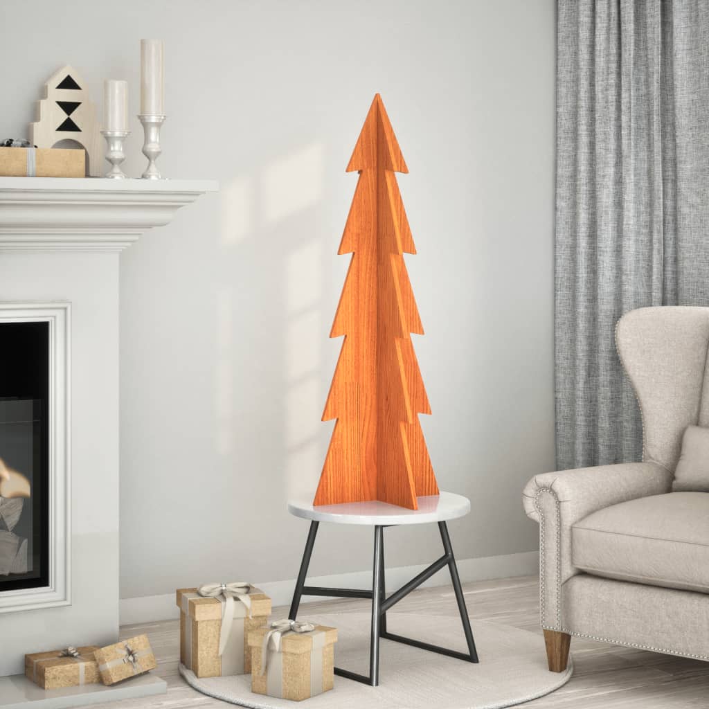 Vidaxx Weihnachtsdekoration Weihnachtsbaum 112 cm massives Kiefernholz, waschbraun