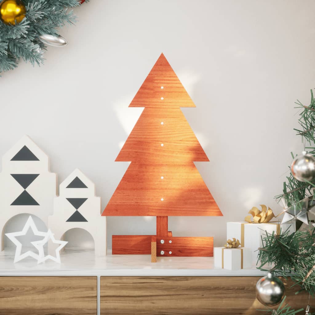 Vidaxx Weihnachtsdekoration Weihnachtsbaum 60 cm massives Kiefernholz, waschbraun