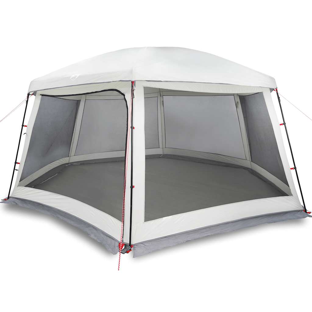 Vidaxl zwembadtent met uitneembare buiten- gaaswanden 618x532 cm grijs