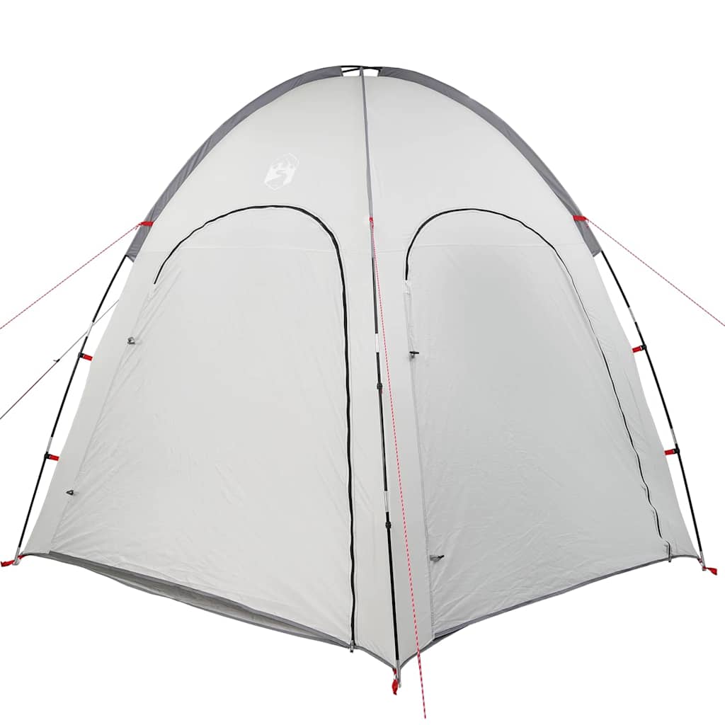 Vidaxl zwembad tent grijs 366 x 305 x 231 cm polyester en glasvezel