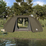 Vidaxl vistent met dak bruin 514 x 465 x 187 cm polyester en glasvezel