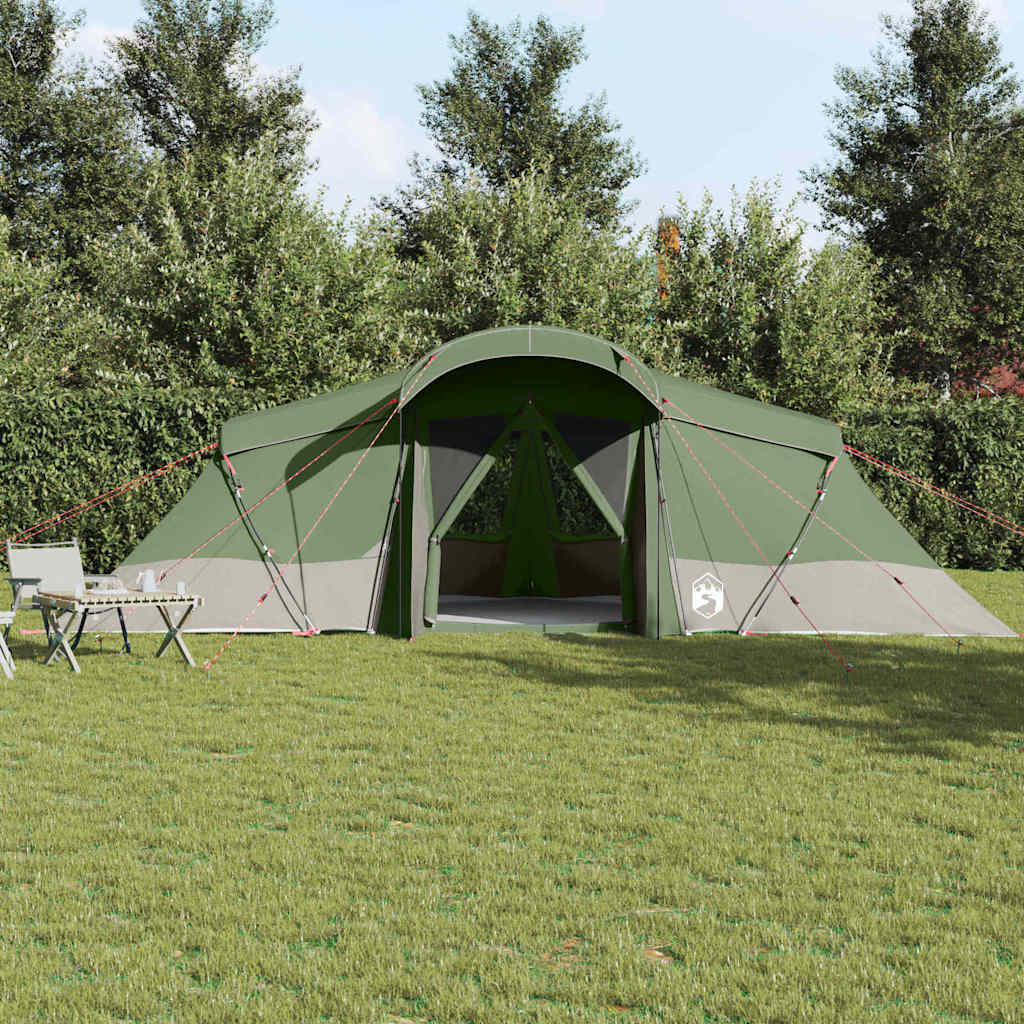 Vidaxl gezinstent met dak groen en grijs 721 x 335 x 212 cm