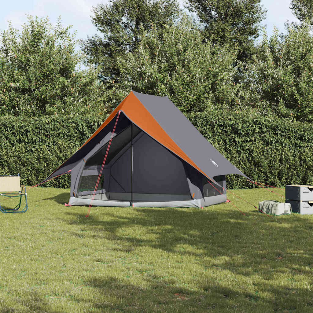Vidaxl gezinstent met dak grijs en oranje 315 x 286 x 200 cm