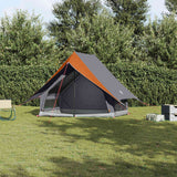 Vidaxl gezinstent met dak grijs en oranje 315 x 286 x 200 cm