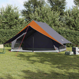 Vidaxl gezinstent met dak grijs en oranje 315 x 286 x 200 cm