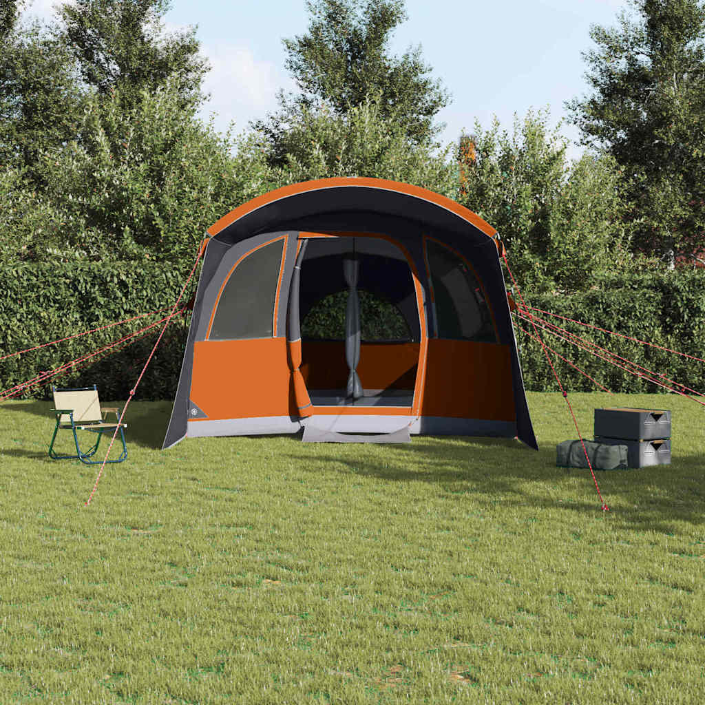 Vidaxl gezinstent met dak grijs en oranje 576 x 325 x 213 cm