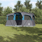 Vidaxl gezinstent blauw en grijs 435 x 255 x 216 cm polyester en staal