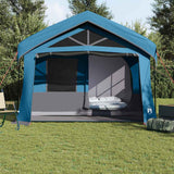 Vidaxl gezinstent met dak blauw en grijs 620 x 322 x 240 cm polyester