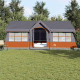 Vidaxl gezinstent met dak grijs en oranje 622 x 295 x 238 cm