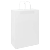 Vidaxl papieren zakken 250 st met hengsels 32x17x44 cm wit