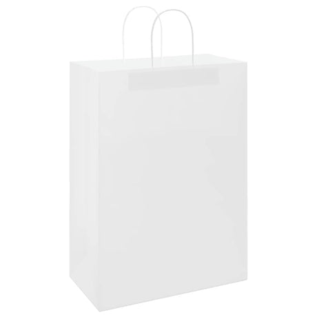 Vidaxl papieren zakken 250 st met hengsels 32x17x44 cm wit