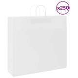 Vidaxl papieren zakken 250 st met hengsels 54x15x49 cm wit