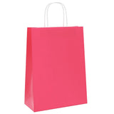 Vidaxl papieren zakken 50 st met hengsels 26x12x35 cm roze