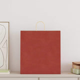 Vidaxl papieren zakken 250 st met hengsels 45x17x48 cm rood