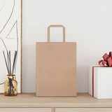 Vidaxl papieren zakken 50 st met hengsels 21x11x28 cm bruin