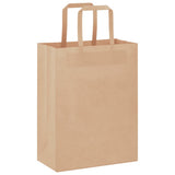 Vidaxl papieren zakken 250 st met hengsels 21x11x28 cm bruin