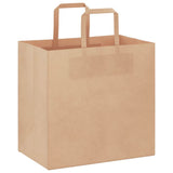 Vidaxl papieren zakken 250 st met hengsels 26x17x25 cm bruin