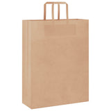 Vidaxl papieren zakken 250 st met hengsels 32x12x42 cm bruin