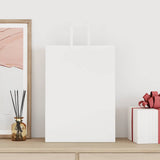 Vidaxl papieren zakken 50 st met hengsels 32x17x44 cm wit