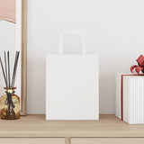 Vidaxl papieren zakken 250 st met hengsels 18x8x22 cm wit