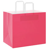 Vidaxl papieren zakken 250 st met hengsels 32x22x28 cm roze