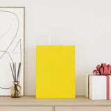 Vidaxl papieren zakken 50 st met hengsels 26x12x35 cm geel