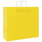 Vidaxl papieren zakken 50 st met hengsels 54x15x49 cm geel