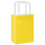 Vidaxl papieren zakken 250 st met hengsels 15x8x21 cm geel