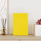 Vidaxl papieren zakken 250 st met hengsels 21x11x31 cm geel